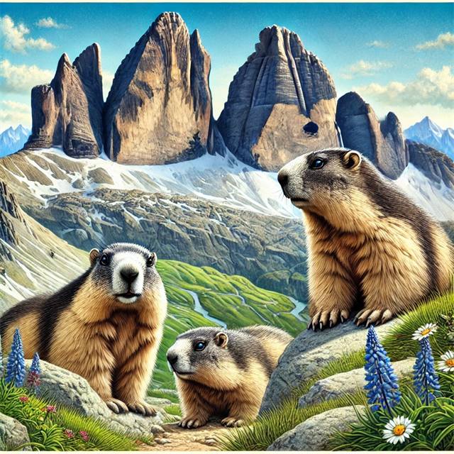 Marmotten bij de Col de la Croix de Fer